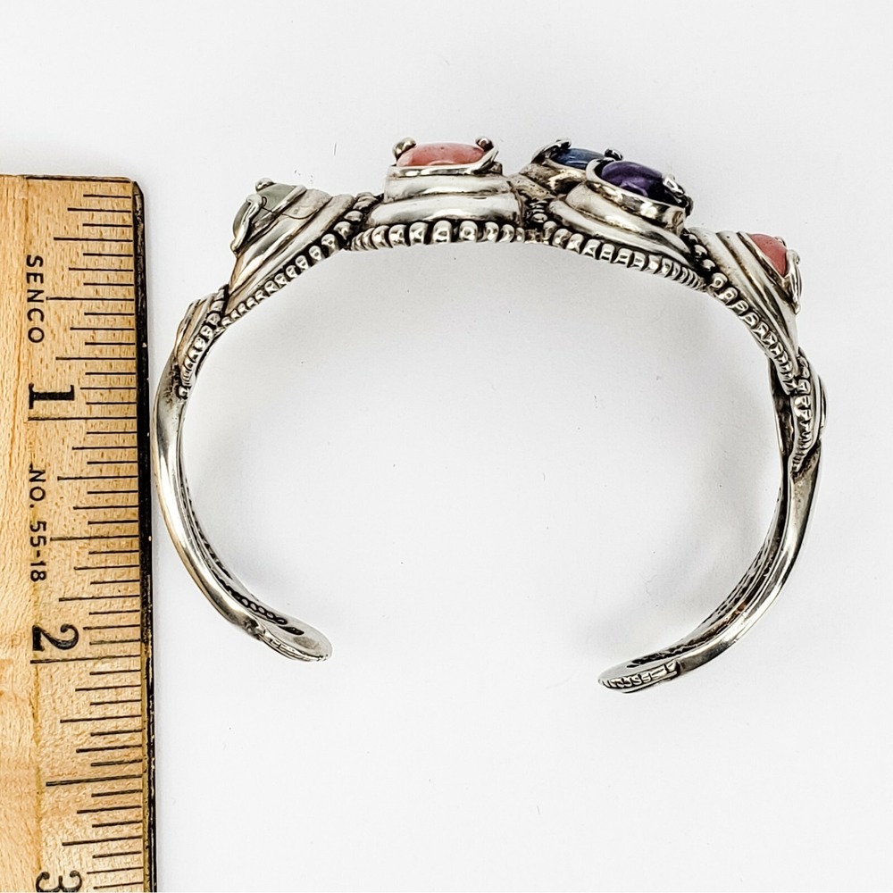Carolyn Pollack Relios Agate Sterling Silver 925 Cuff Bracelet Stunning Design - Picture 7 of 7